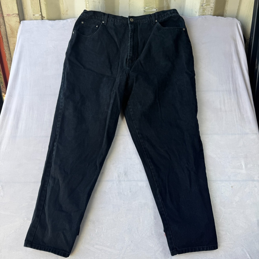 Vintage L.A. Blues Jeans Women's W36xL29 Black Denim Washed Casual Straight Leg